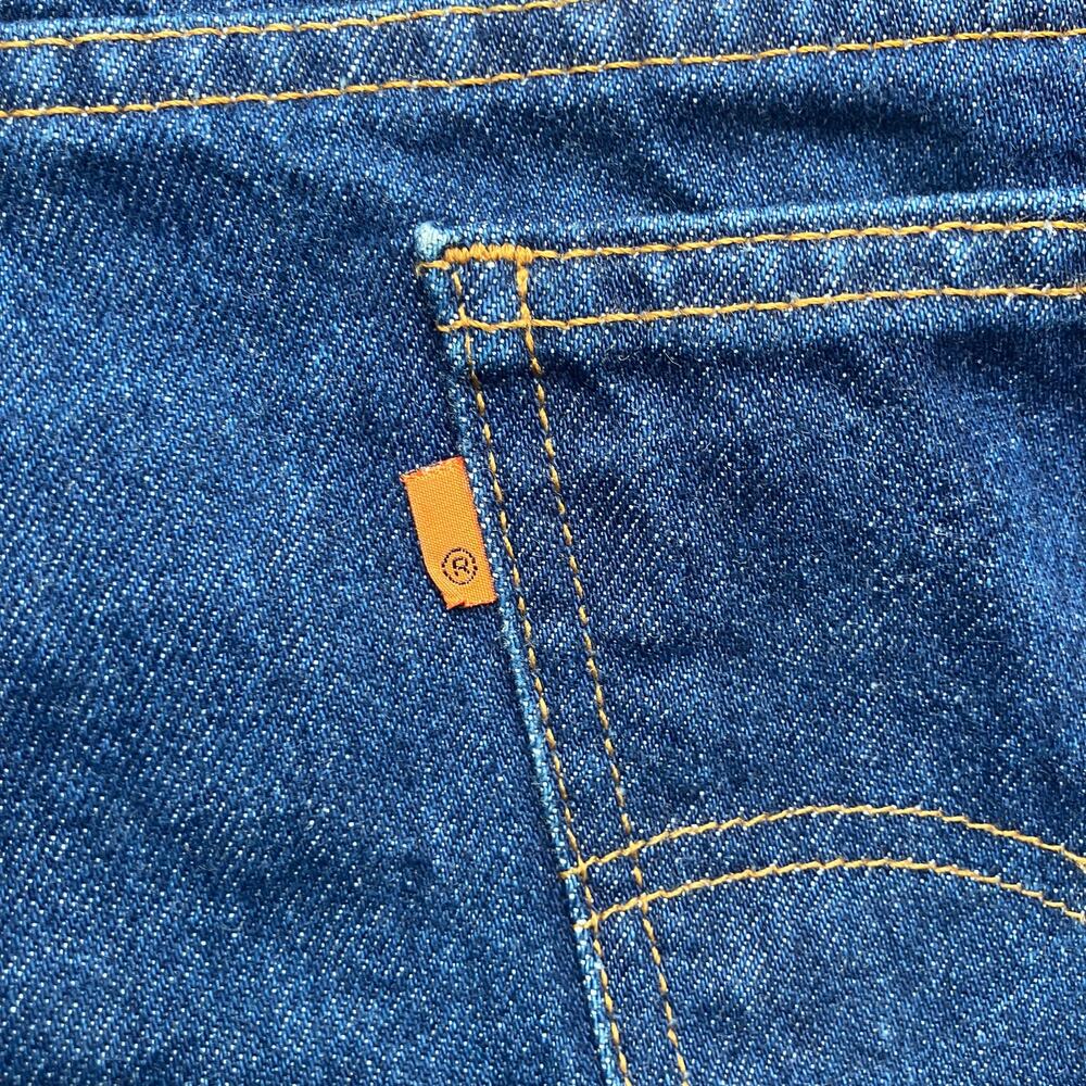VTG Levi’s 517 Denim Jeans 46x30 (act 44x29) 80s Orange Tab USA‎ Made Straight - Picture 13 of 15